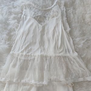 POL lace detail lace up back